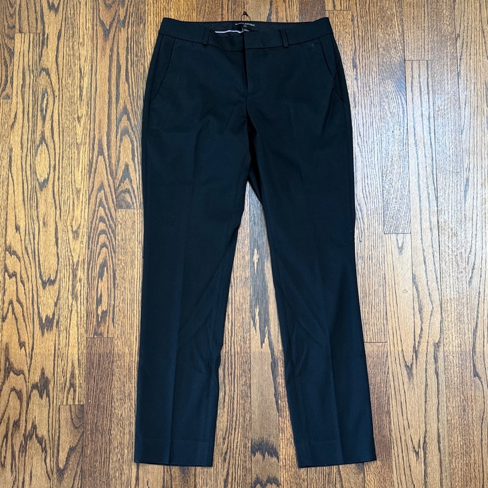 B30 Banana Republic Women 2 Slim Black Trousers Dress Office Business Formal